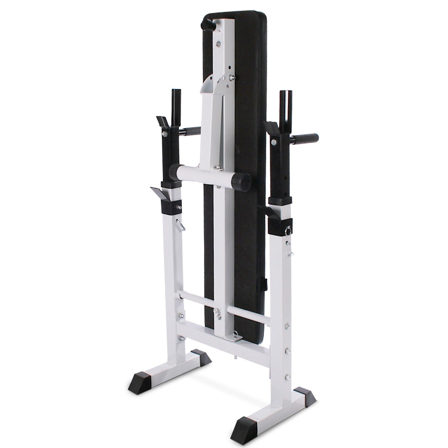 Banc de musculation avec support de barre Blanc