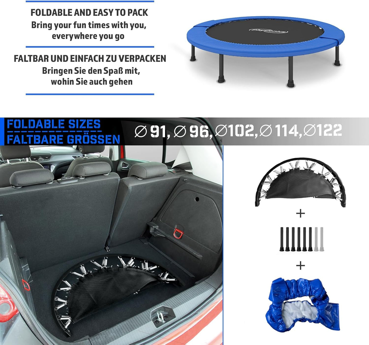 Trampoline de fitness 81 – 122 cm