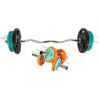 Set d'haltères olympiques en caoutchouc avec poignées Gripper 75 kg - Gorilla Sports France