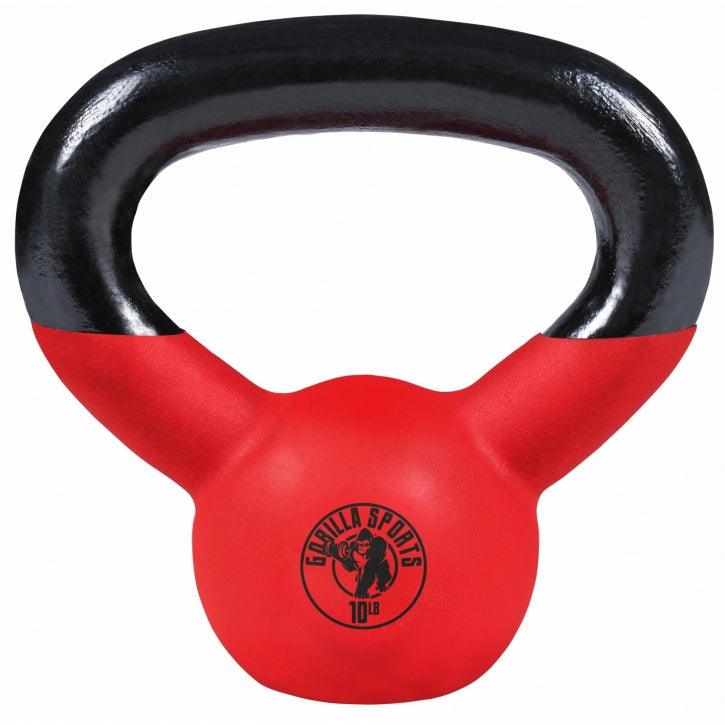 Kettlebell en fonte avec revêtement vinyle - Gorilla Sports France