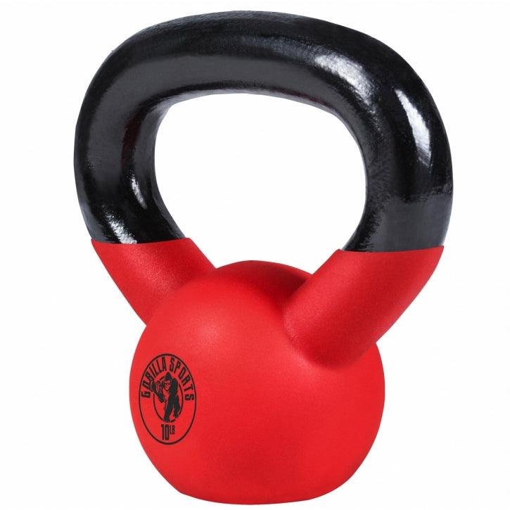 Kettlebell en fonte avec revêtement vinyle - Gorilla Sports France