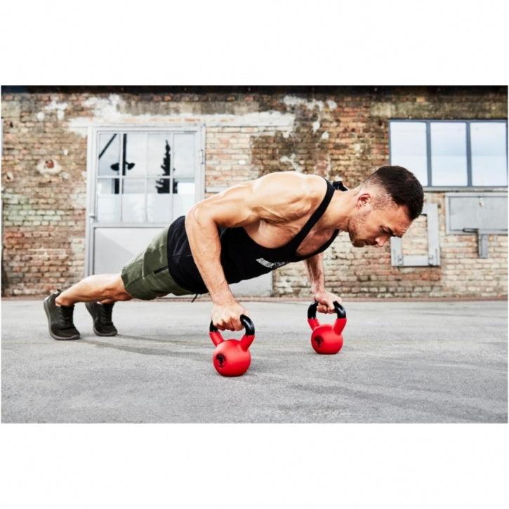 Kettlebell en fonte avec revêtement vinyle - Gorilla Sports France