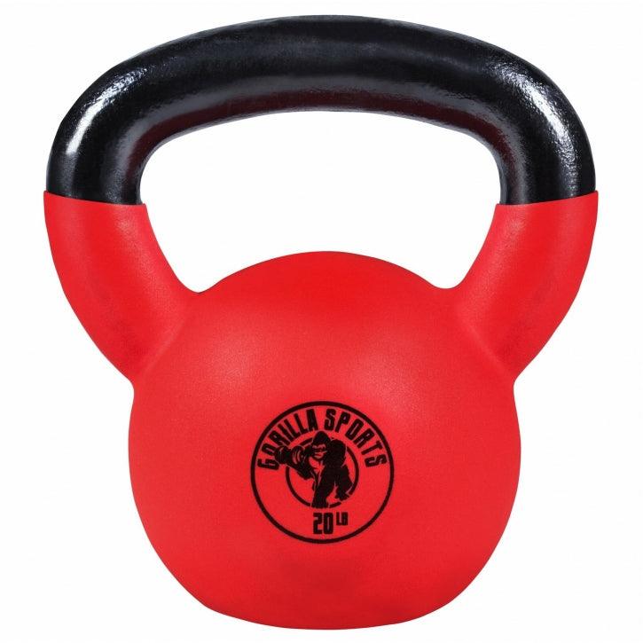 Kettlebell en fonte avec revêtement vinyle - Gorilla Sports France