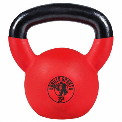 Kettlebell en fonte avec revêtement vinyle - Gorilla Sports France