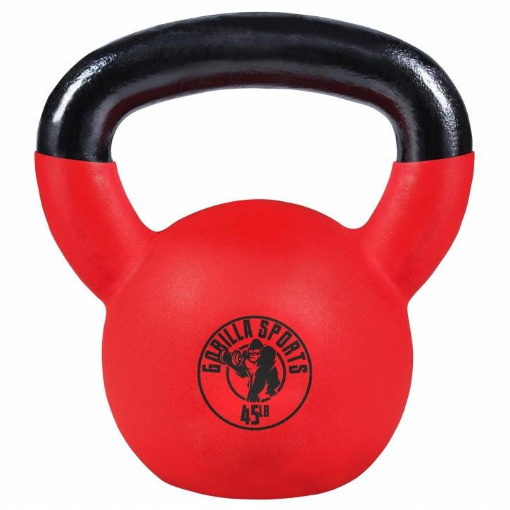 Kettlebell en fonte avec revêtement vinyle - Gorilla Sports France