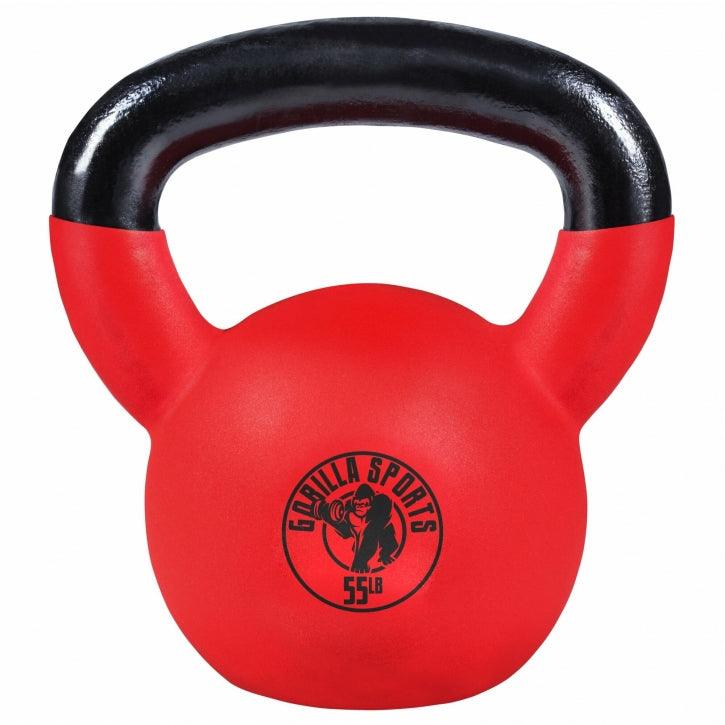 Kettlebell en fonte avec revêtement vinyle - Gorilla Sports France