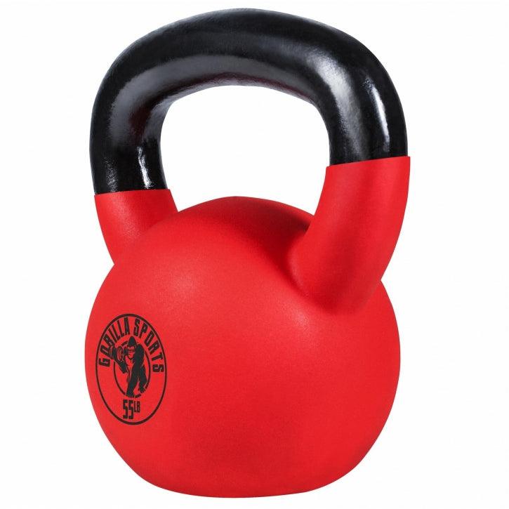 Kettlebell en fonte avec revêtement vinyle - Gorilla Sports France