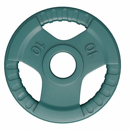 Disque olympique en caoutchouc avec poignées grip - Gorilla Sports France