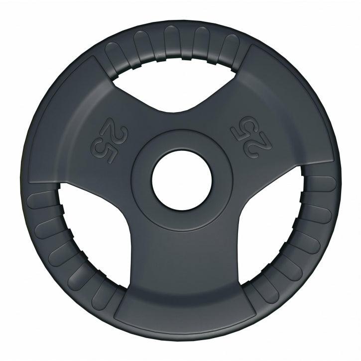 Disque olympique en caoutchouc avec poignées grip - Gorilla Sports France
