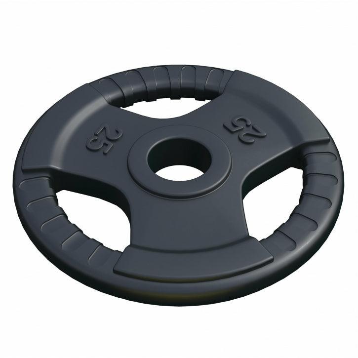 Disque olympique en caoutchouc avec poignées grip - Gorilla Sports France
