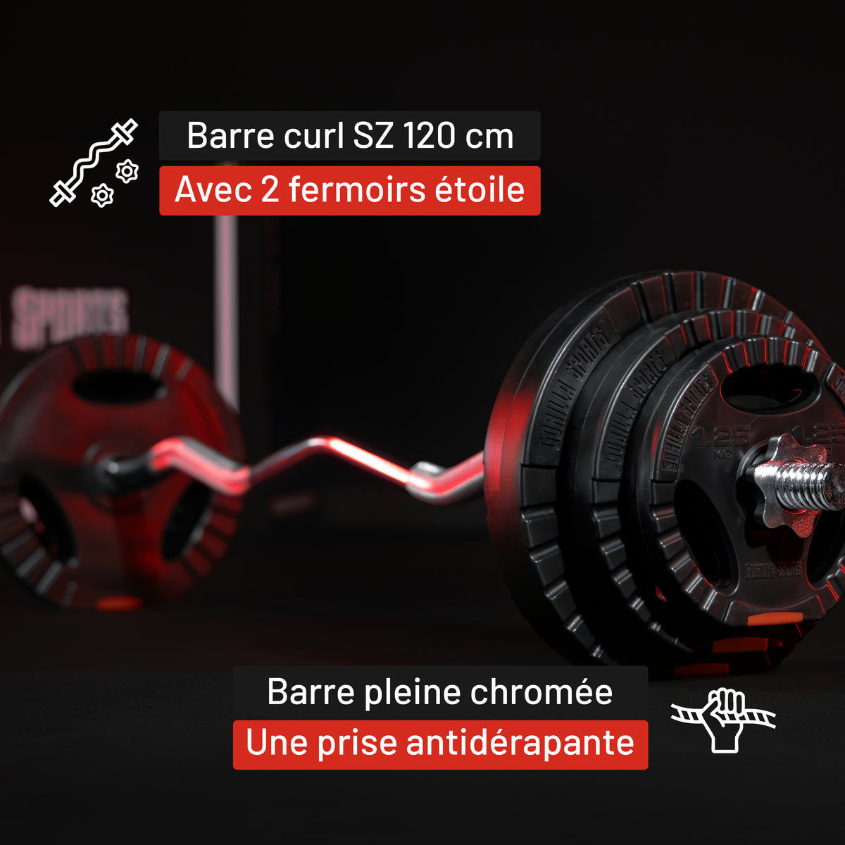 Barre curl SZ 120 cm