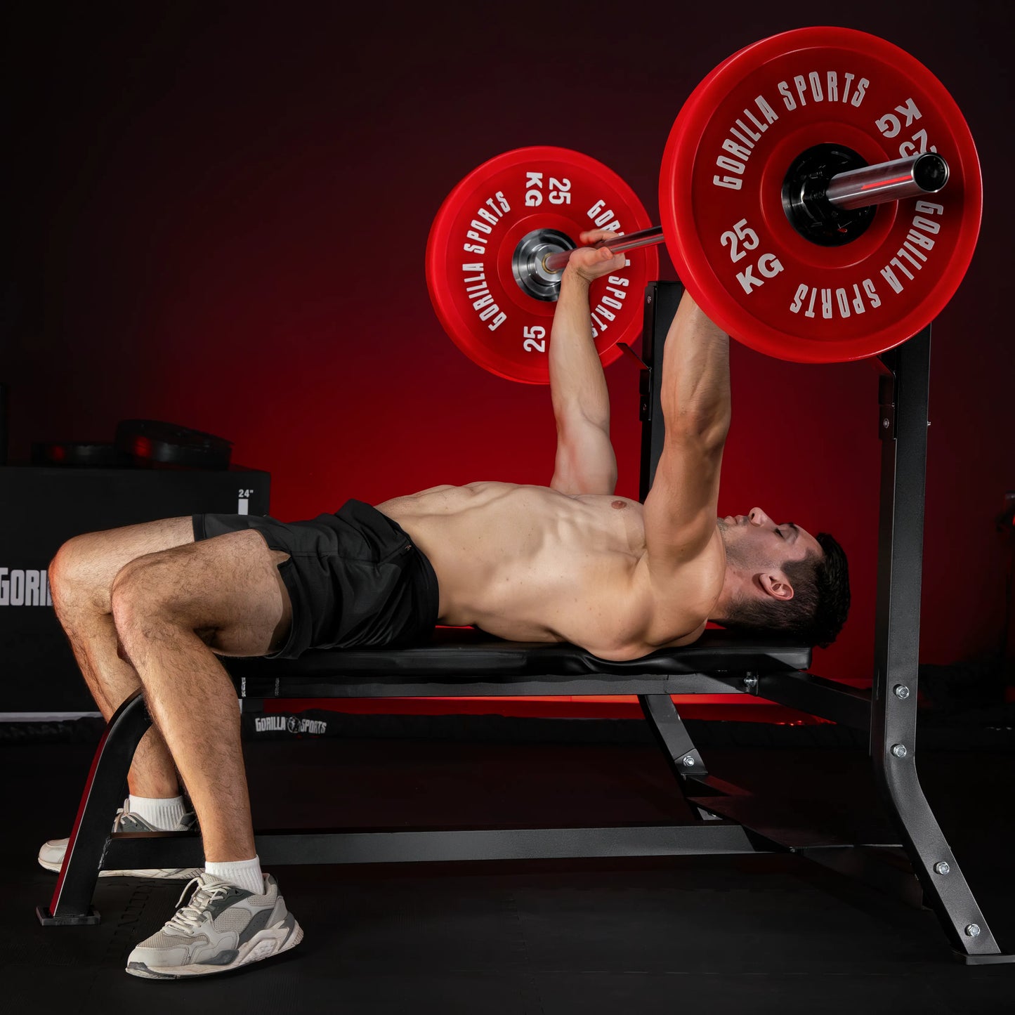 Banc de musculation avec support de barres
