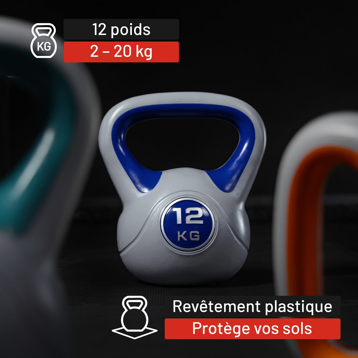 Kettlebell en plastique