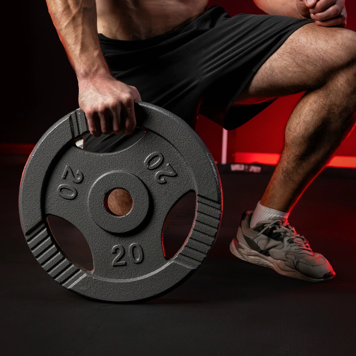 Disque musculation fonte 30/31 mm ou 50/51 mm avec poignées