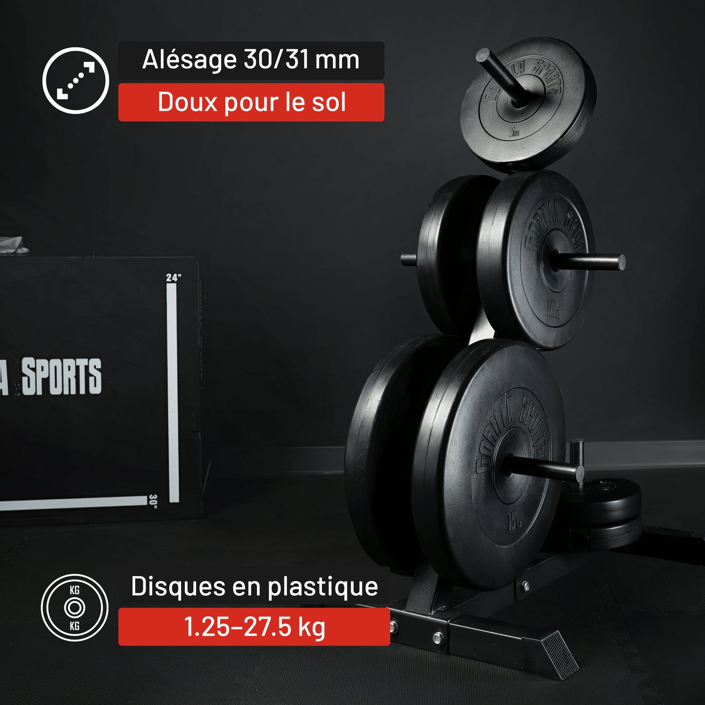 Disques musculation en plastique 30/31 mm