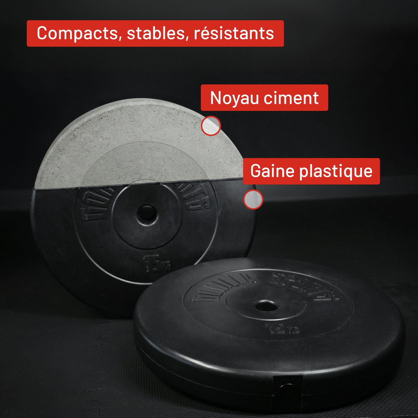Disques musculation en plastique 30/31 mm