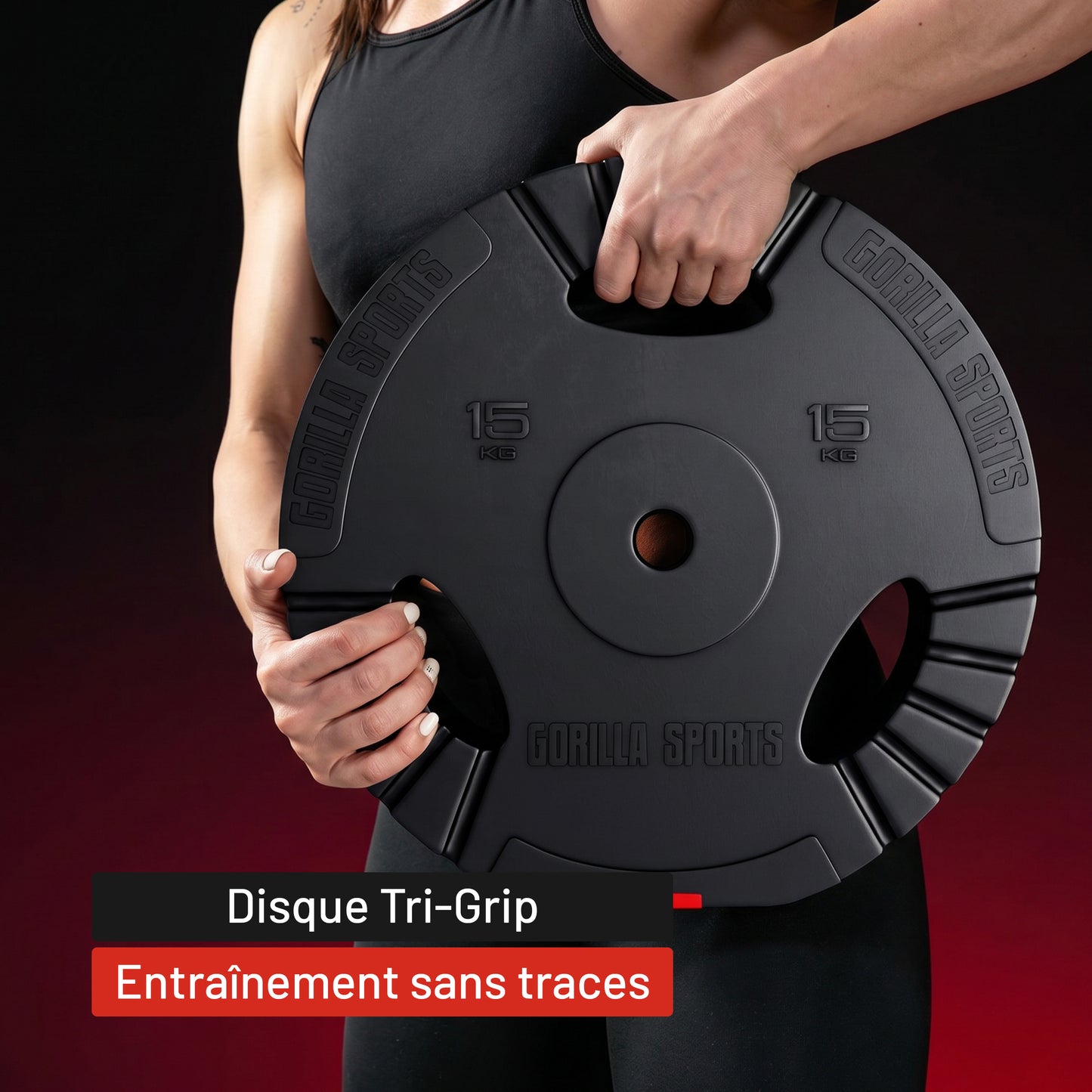Disques d'haltères en plastique avec poignées 30/31 mm