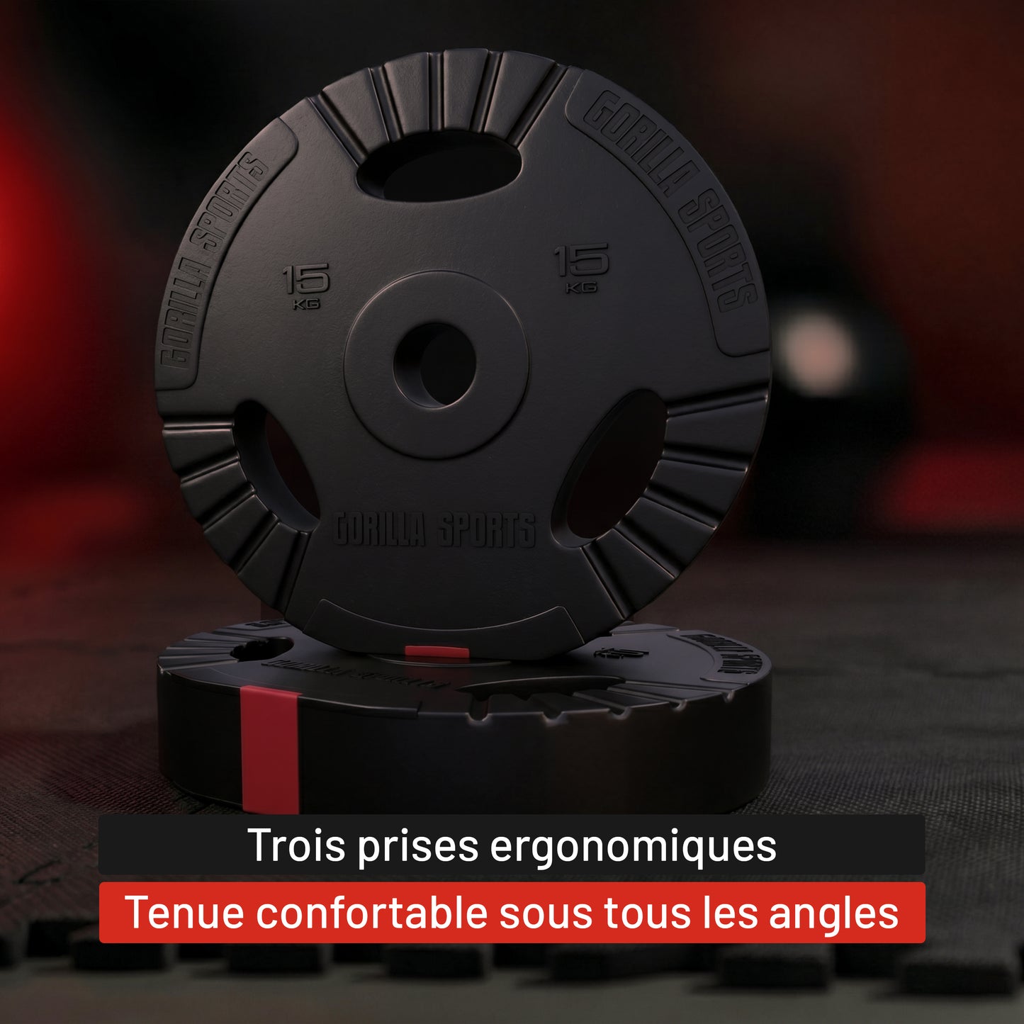 Disques d'haltères en plastique avec poignées 30/31 mm
