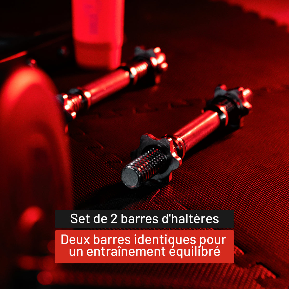 Set de barres d'haltères courtes 35 cm