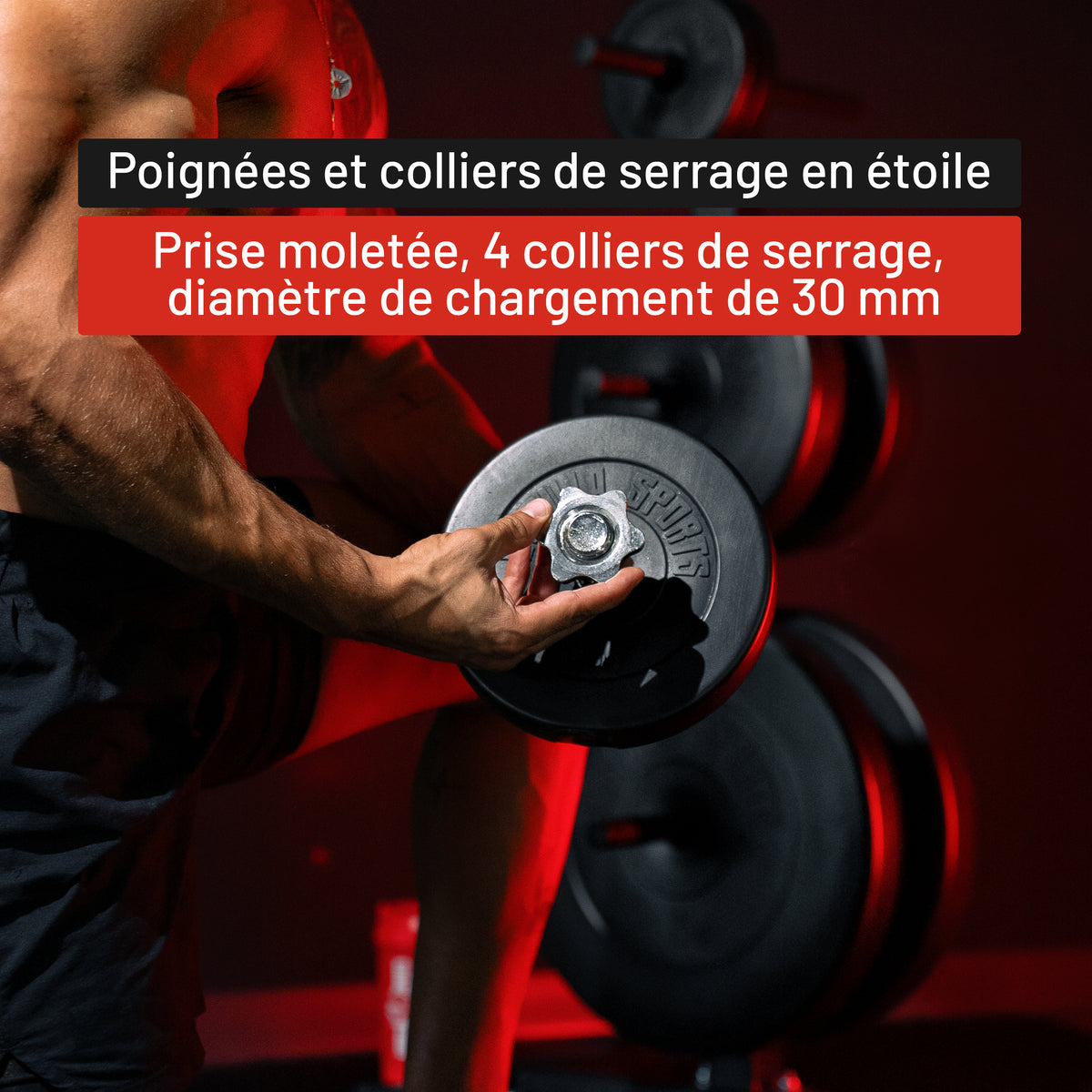 Set de barres d'haltères courtes 35 cm