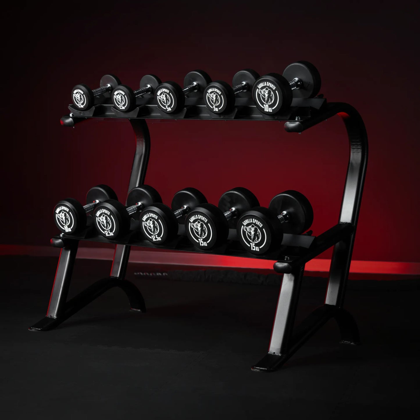 Rack de rangement pour haltères courts