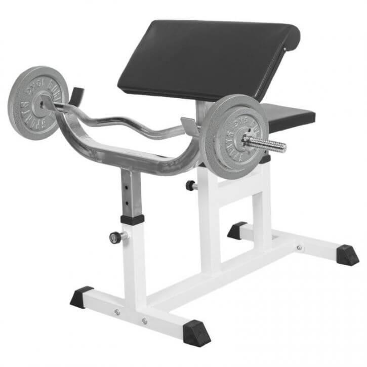 Banc à curls avec barre de 120 cm - Gorilla Sports France