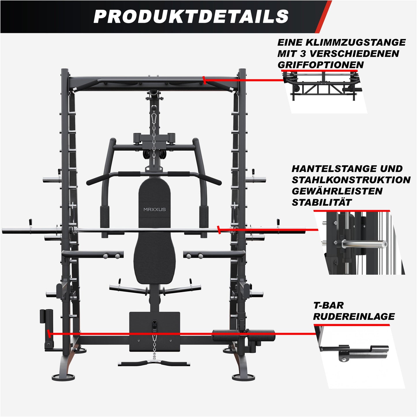 Multipresse 8.1 Smith machine avec banc de musculation