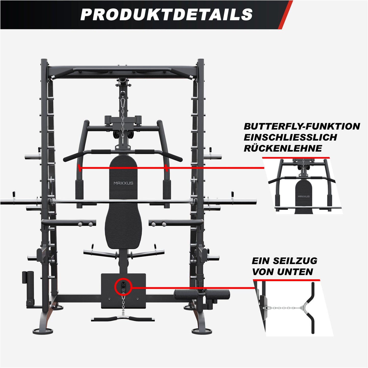 Multipresse 8.1 Smith machine avec banc de musculation