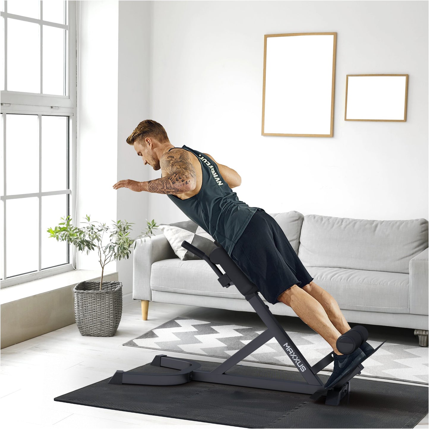 Banc lombaire réglable pour hyperextension dos
