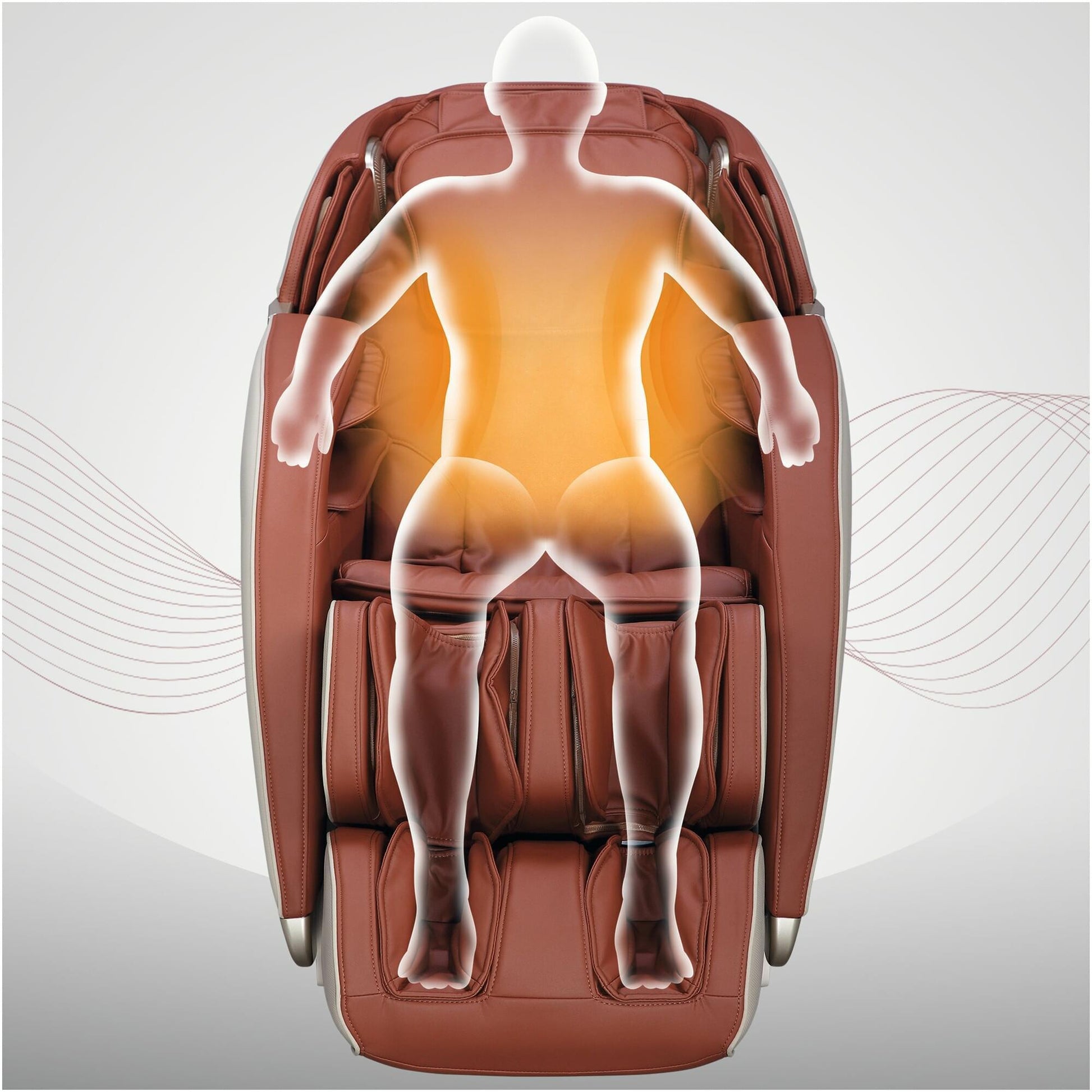Fauteuil massant MX 8.0z, marron/champagne - Gorilla Sports France