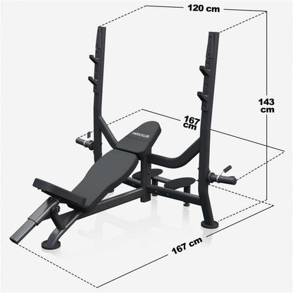 Banc Incliné avec Support PRO - Gorilla Sports France