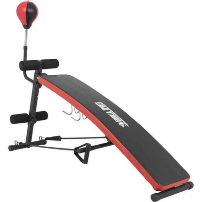 Banc pour abdominaux avec punching-ball