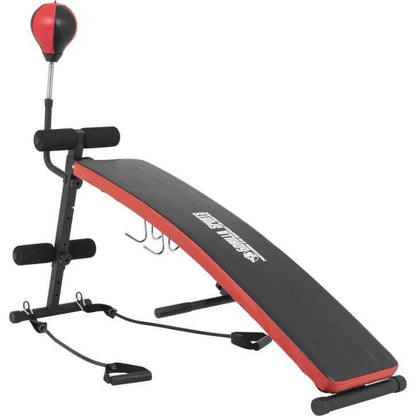 Banc pour abdominaux avec punching-ball