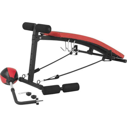 Banc pour abdominaux avec punching-ball
