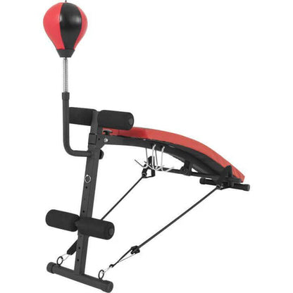 Banc pour abdominaux avec punching-ball