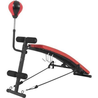 Banc pour abdominaux avec punching-ball