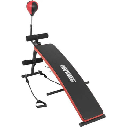 Banc pour abdominaux avec punching-ball