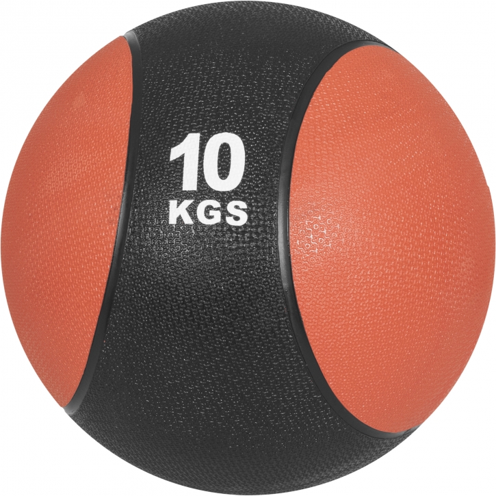 Médecine ball de 10 KG - rouge/noir - ballon de musculation