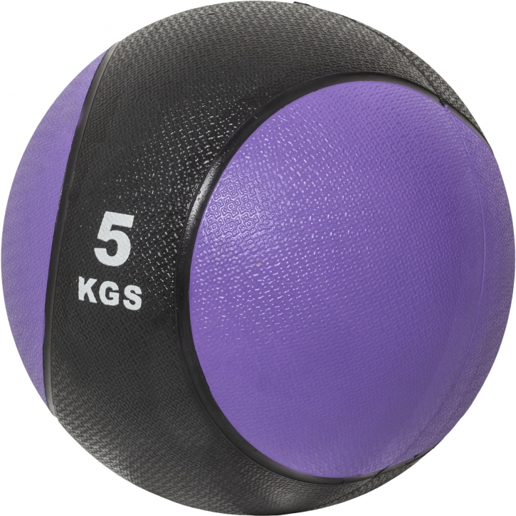 Médecine ball de 5 KG - violet/noir - ballon de musculation
