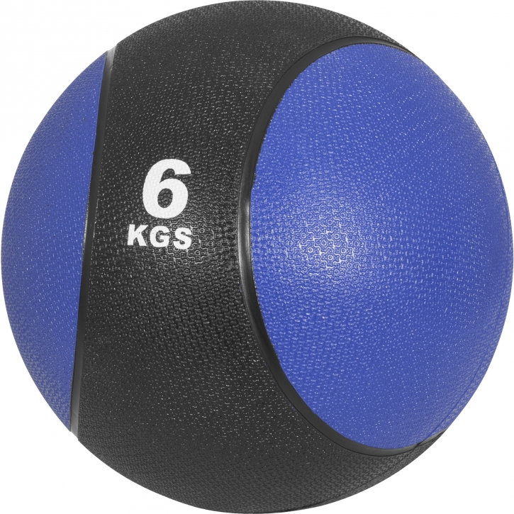 Médecine ball de 6 KG - bleu foncé/noir - ballon de musculation