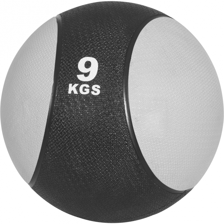 Médecine ball de 9 KG - gris/noir - ballon de musculation