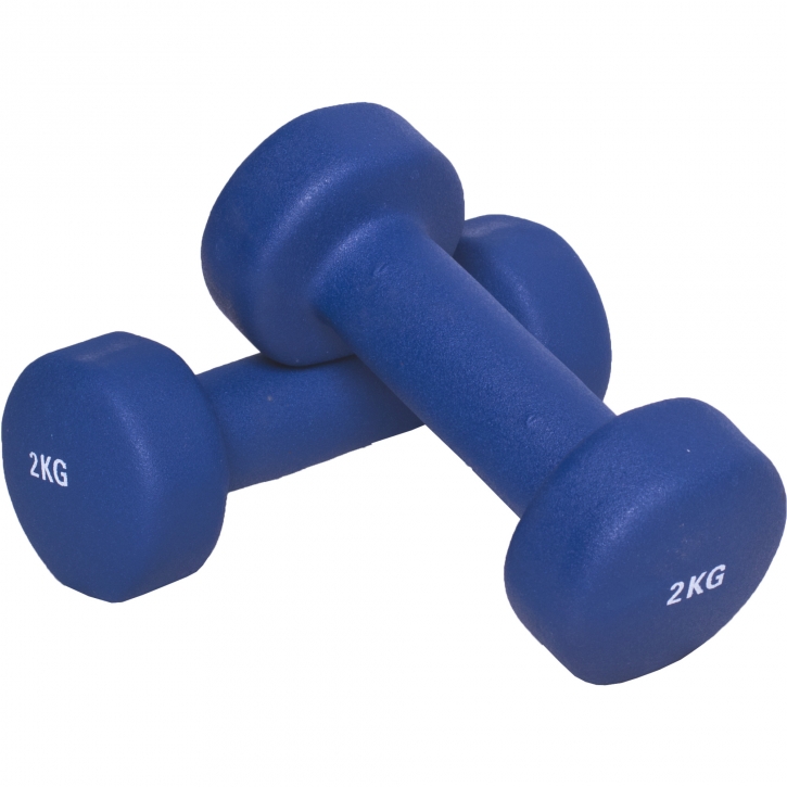 4 KG (2x2,0) Haltère fitness en vinyle bleu