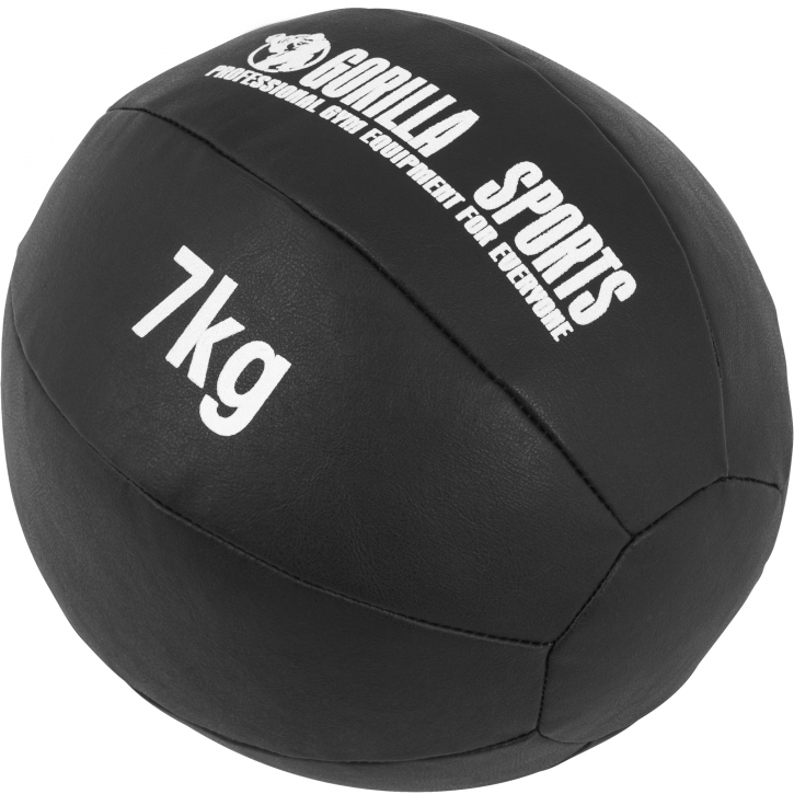 Médecine Ball Gorilla Sports Cuir Synthétique de 7 KG