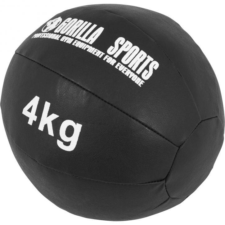 Médecine Ball Gorilla Sports Cuir Synthétique de 4 KG