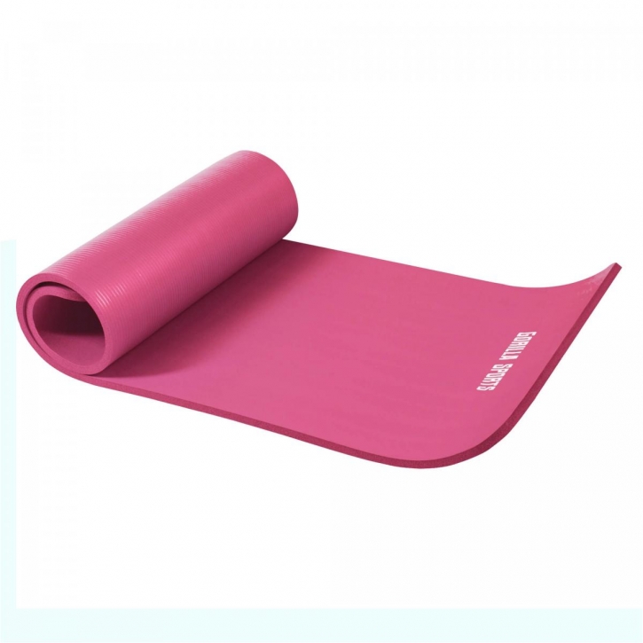 Petit tapis de yoga en mousse  - 190 x 60 x 1,5 cm (Yoga - Pilates - sport à domicile) Rose