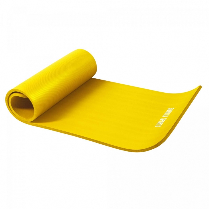 Petit tapis de yoga en mousse  - 190 x 60 x 1,5 cm (Yoga - Pilates - sport à domicile) Jaune