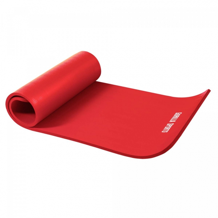Petit tapis de yoga en mousse  - 190 x 60 x 1,5 cm (Yoga - Pilates - sport à domicile) Rouge